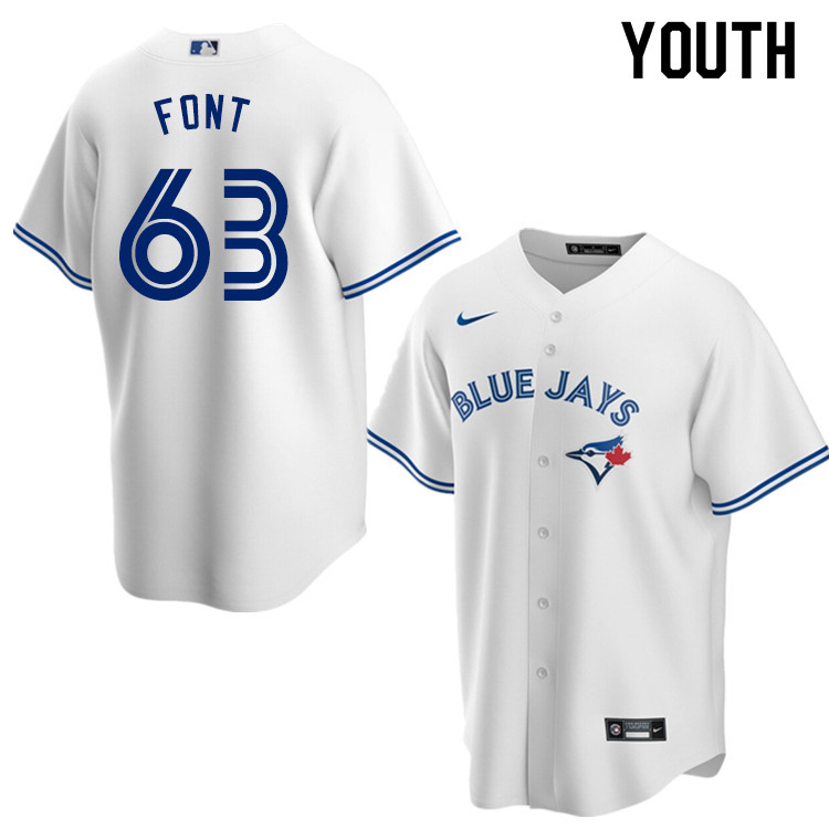 Nike Youth #63 Wilmer Font Toronto Blue Jays Baseball Jerseys Sale-White